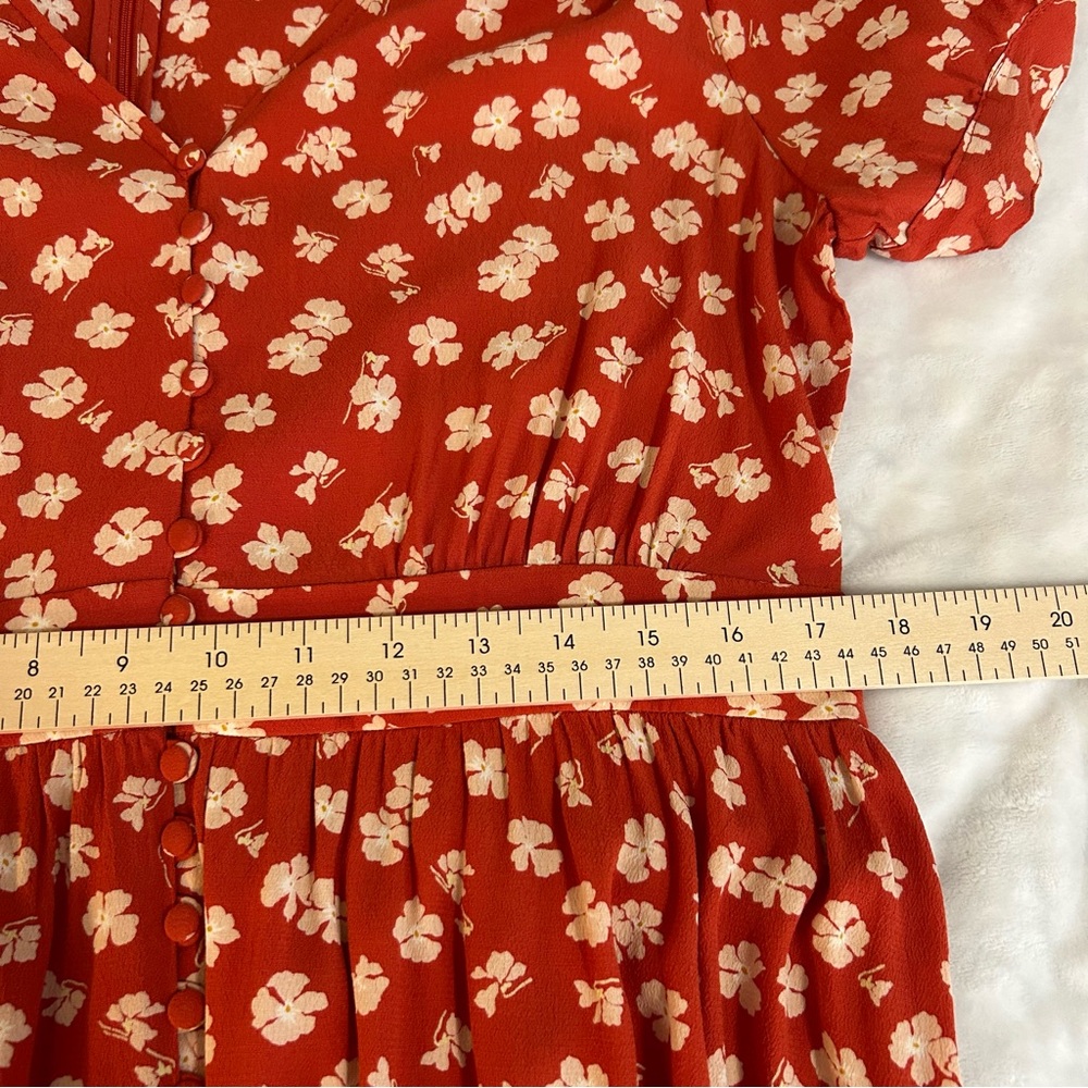 NWT Madewell Button-Front Retro in Happy Hibiscus Dress sz 16 Indie Coquette - Picture 13 of 16